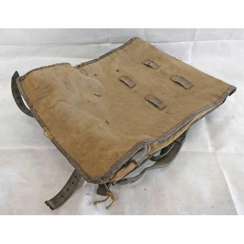 1132 - WORLD WAR ONE GERMAN MODEL 1915 TORNISTER BACK PACK MARKED WITH MAKERS MARK & DATED 1915