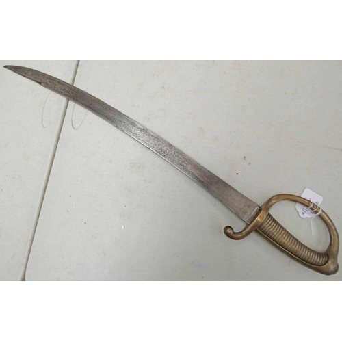 1133A - CONTINETAL BRIQUET TYPE SWORD WITH 57CM LONG BLADE