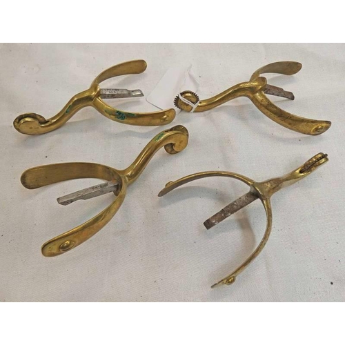 1142 - 2 PAIRS OF PEAL SPURS