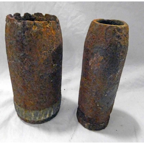 1152 - TWO INERT WORLD WAR ONE PERIOD ARTILLERY SHELL / PROJECTILES