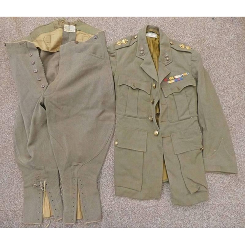 1175 - BRITISH MILITARY JACKET MADE BY HODGSON & MORGAN PREVIOUSLY BELONGING TO LIEUTENANT COLONEL G W DENI... 