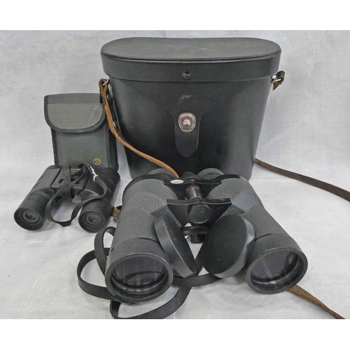 1192 - LIZARS SPEY 10 X 50 BINOCULARS IN CASE & A PAIR OF NAUTIC 8 X 25 BINOCULARS -2-