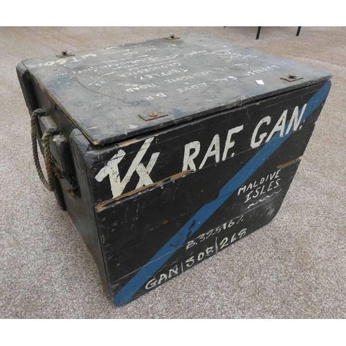 1219 - WOODEN CRATE BELONGING TO SQUADRON AIR COMMANDER D.R LOVE