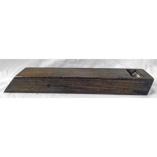 1224 - WORLD WAR ONE ERA PERISCOPE  MADE OF WOOD WITH ONE REMAINING MIRROR, VARIOUS MARKINGS TO EXTERIOR