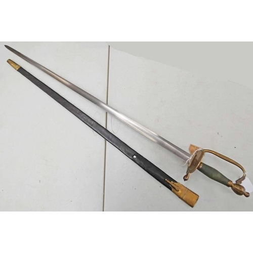 1259A - BRITISH 1796 PATTERN NCO SWORD WITH 81.34CM LONG BLADE AND ITS SCABBARD