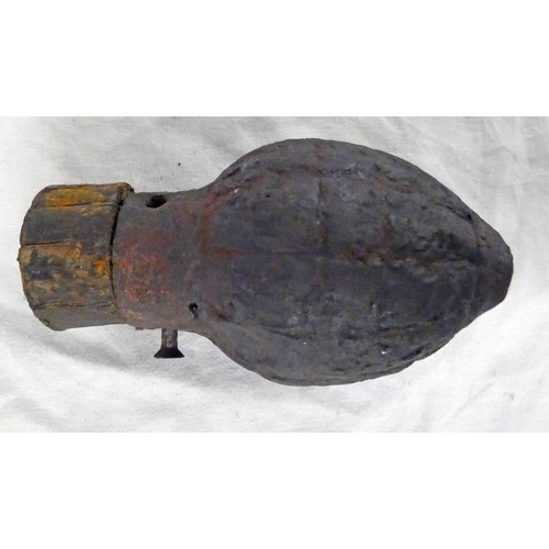 1275 - INERT WORLD WAR ONE FRENCH LEMON GRENADE / FOUG CITRON GRENADE