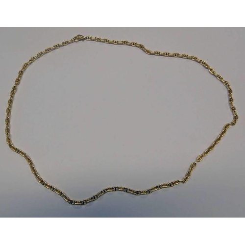 128 - 18CT GOLD FANCY LINK CHAIN NECKLACE - 81.4G