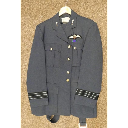 1283 - RAF NO1 DRESS OFFICERS & WO'S WITH TROUSERS, GENERAL SERVICE BAR, RAF PATCH, ETC