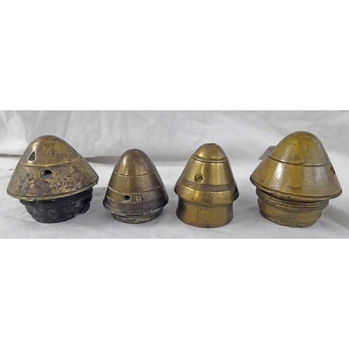 1287 - FOUR INERT WORLD WAR ONE ARTILLERY FUSES