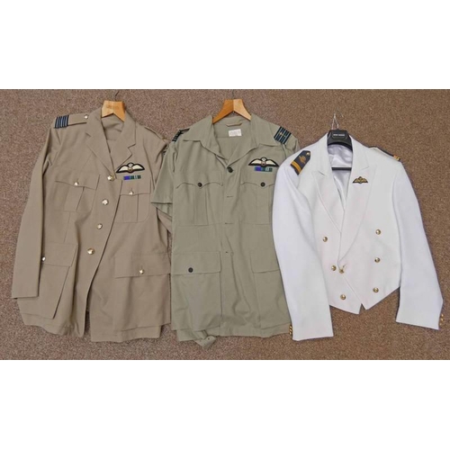 1292 - RAF NO 8 TROPICAL WHITE MESS JACKET & GORDON KELSO JACKET & A RAF OFFICERS MANS BUSH JACKET -3-