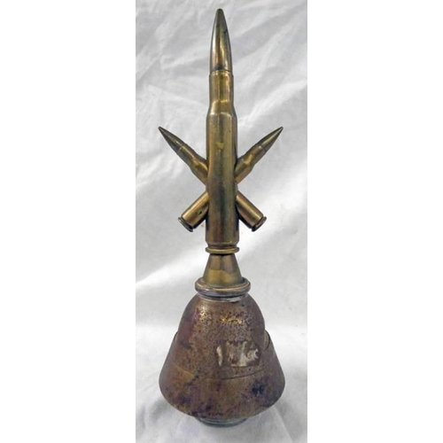 1293 - TRENCH ART FUSE & BULLET DISPLAY 23CM LONG