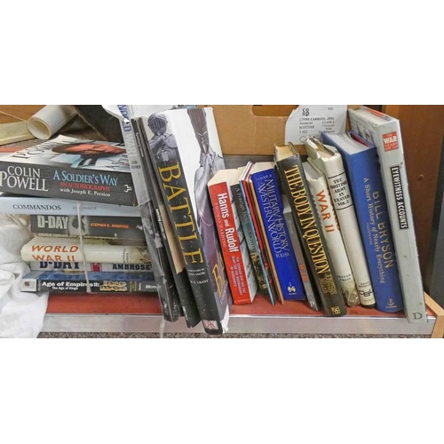 1307 - SELECTION OF MILITARY RELATED BOOKS & OTHERS TO INCLUDE COMMANDOS BY JOHN PARKER, WORLD WAR ONE BY D... 