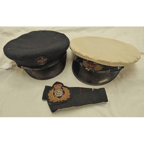 1378 - NAVAL OFFICERS PEAKED CAP, BRITISH CUSTOMS CAP BADGE AND ONE OTHER -3-