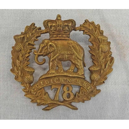 1396 - 78TH REGIMENT OF FOOT ROSSHIRE BUFFS 1813-1881 CAP BADGE