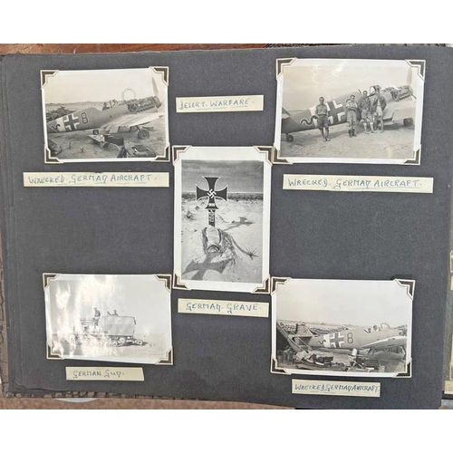 1400C - WORLD WAR TWO BLACK AND WHITE PHOTOGRAPH ALBUM OF A BRITISH SOLDIERS SERVICE IN EGYPT CONSISTING OF ... 