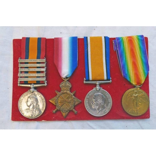 1403 - MEDAL GROUP TO A SERGEANT CN WAKELIN, CAPE AUXILIARY HORSE TRANSPORT CORPS, LATE NATAL LIGHT HORSE A... 