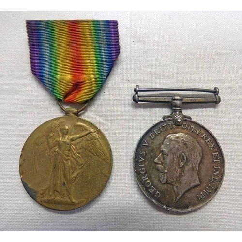 1409 - WORLD WAR ONE BRITISH WAR AND VICTORY MEDAL TO 63632 PTE S BANTS, LAN FUS (LANCASHIRE FUSILIERS)