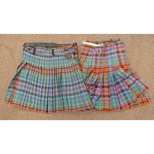 1438 - TWO TARTAN KILTS