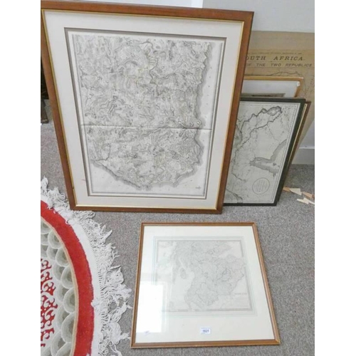 1480B - FRAMED MAPS OF CANADA AND FRAMED MAPS OF YORKSHIRE, ORKNEY ISLANDS, NORTHERN & SOUTHERN SCOTLAND 1 &... 