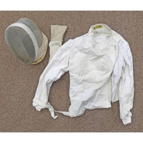 1483 - FEMALES PAUL FENCING JACKET WITH BREAST CUPS, GLOVE AND HELMET