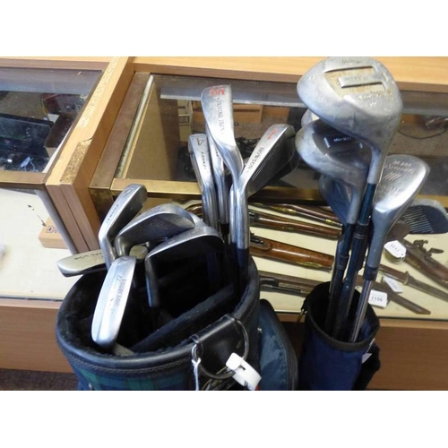 1499 - SELECTION OF GOLF CLUBS TO INCLUDE REGAL WILDTHING PUTTER, SANKEI IRONS, ETC IN 2 BAGS