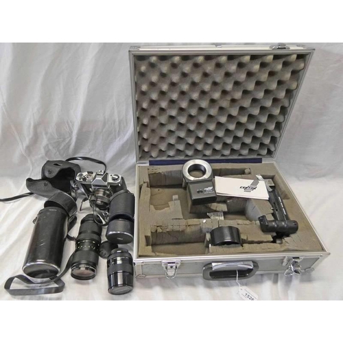 1526 - CHINON CXII CAMERA WITH CASE AUTO CHINON 1:1.4 F=55MM LENS WITH ACCESSORIES TO INCLUDE CHINON 1:2.8 ... 