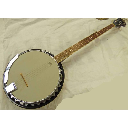 1548 - PEAVEY BANJO WITH REMO WEATHER KING BANJO HEAD