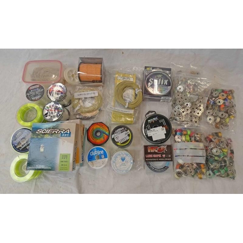 1565 - SELECTION OF FISHING LINE ETC TO INCLUDE ROVEX TERGO BRAID LINE, RON THOMPSON ENERGY FLY LINE, SUFIX... 