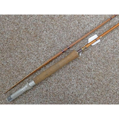 1598 - JS SHARPE ABERDEEN 2 PIECE SPLICED CANE ROD ''SCOTTISH'' IMPREGNATED 9'#6 IN A J.S. SHARPE ROD BAG