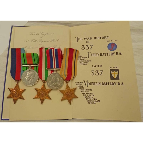 1619 - WORLD WAR TWO MEDALS TO INCLUDE DEFENCE MEDAL, 1939 - 45 MEDAL, AFRICA STAR, ITALY STAR AND 1939 - 4... 