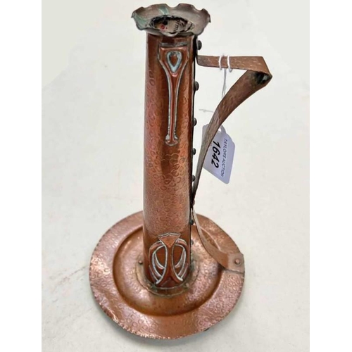 1642 - ART NOUVEAU COPPER CANDLE HOLDER