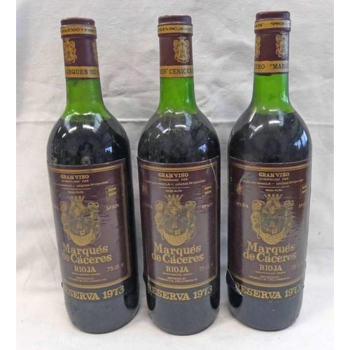 2002 - 3 BOTTLES MARQUES DE CACERES RIOJA GRAN RESERVA 1973