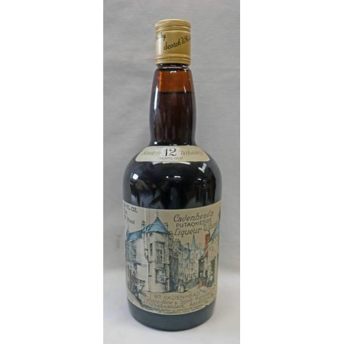 2034 - 1 BOTTLE CADENHEAD'S PUTACHIESIDE 12 YEAR OLD WHISKY LIQUER - 26 2/3 FL OZS  75 CL, 75 PERCENT PROOF