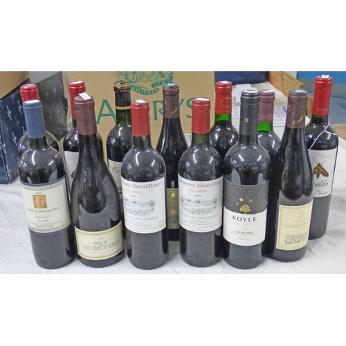 2047 - SELECTION OF VARIOUS RED WINES TO INCLUDE SAINT NICOLAS DE BOURGUEK 2007, EL POLILLA 2008  ETC