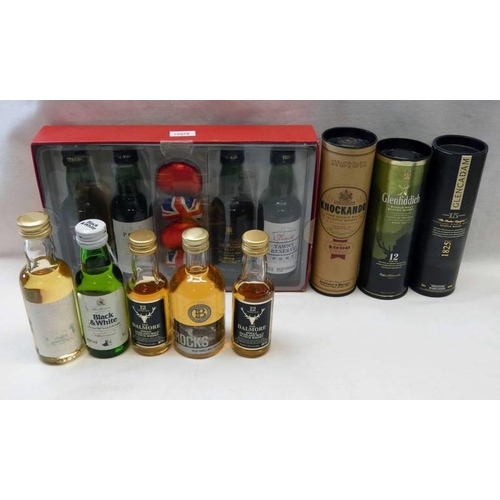 2049 - SELECTION OF VARIOUS WHISKY AND PORT MINIATURES TO INCLUDE 2 DALMORE 12 YEAR OLDS, BRUICHLADDICH ROC... 