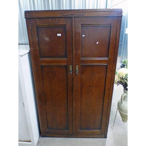 5027 - OAK 2 DOOR WARDROBE, WIDTH 101CM