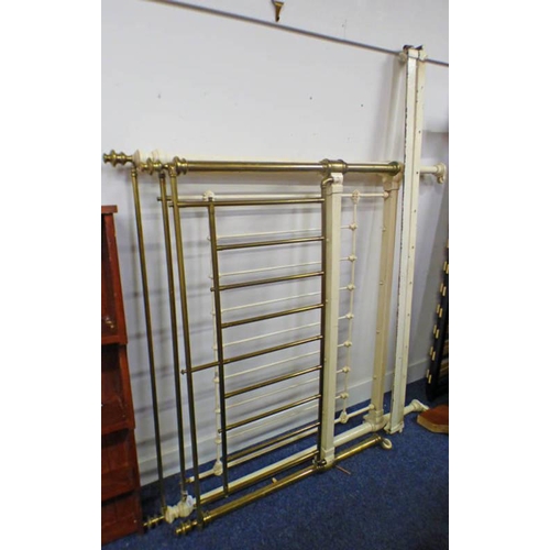 5045 - 19TH CENTURY PAINTED BRASS BED FRAME WIDTH 140 CM