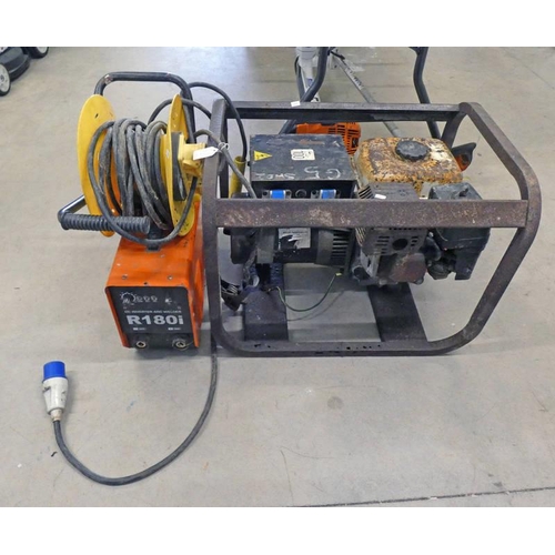 5045O - PETROL HONDA GX200 GENERATOR, DC INVERTER ARC WELDER RI 80I AND ROLL OF CABLE