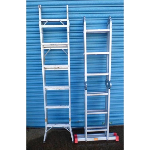 5051H - ALUMINIUM 4 PART MULTI PURPOSE LADDER & 1 OTHER