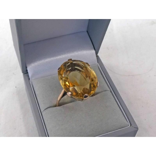 678 - Lot withdrawn
9CT GOLD CITRINE SET RING - 8.4G