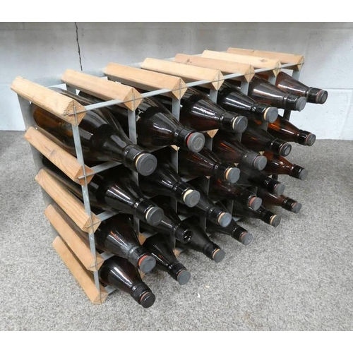 1090 - WINE RACK & CONTENTS OF BOTTLES