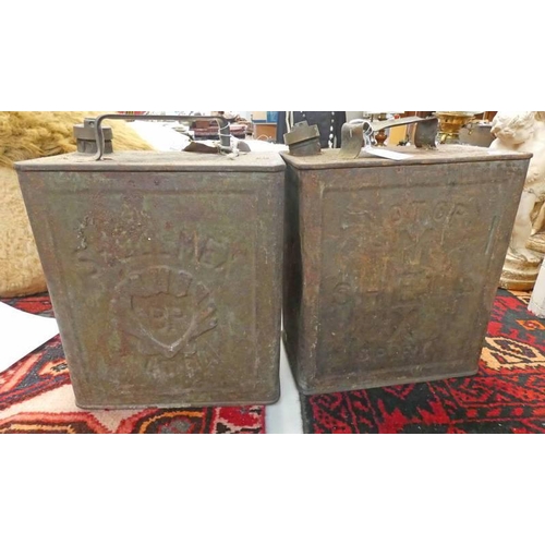 1134 - 2 SHELL MEX PETROL CANS