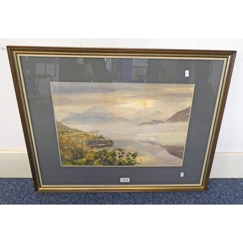 1171 - RICHARD ALRED,  LOCH LANG,  SIGNED,  FRAMED WATERCOLOUR,  32.5 X 47.5 CM