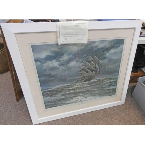 1184 - HENRY SCOTT,  THE DREADNOUGHT,  SIGNED,  FRAMED PRINT 61 X 76 CM