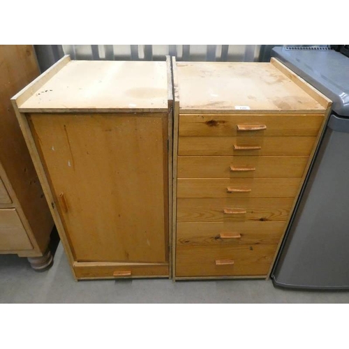 120 - PINE MULTI DRAWER TOOL CHEST WIDTH 41CM X HEIGHT 80CM, & CABINET