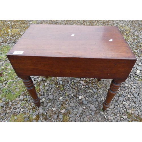 136 - 19TH CENTURY STOOL ON TURNED SUPPORTS