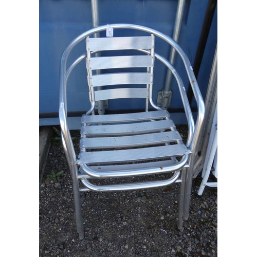 137 - PAIR OF METAL ARMCHAIRS