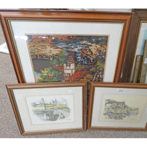 1518 - TWO FRAMED LIMITED EDITION PRINTS, CRAILL HARBOUR AND ST ANDREWS BY ER STURGEON AND A FRAMED PRINT -... 