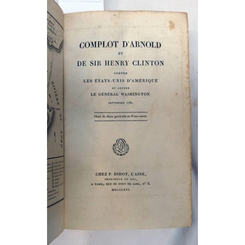 2038 - COMPLOT D'ARNOLD ET DE SIR HENRY CLINTON CONTRE LES ETATS-UNIS D'AMERIQUE ET CONTRE LE GENERAL WASHI... 