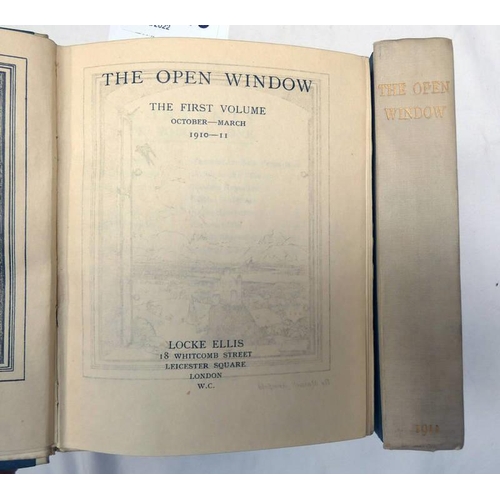 2048 - THE OPEN WINDOW IN 2 QUARTER VELLUM BOUND VOLUMES - 1910-11